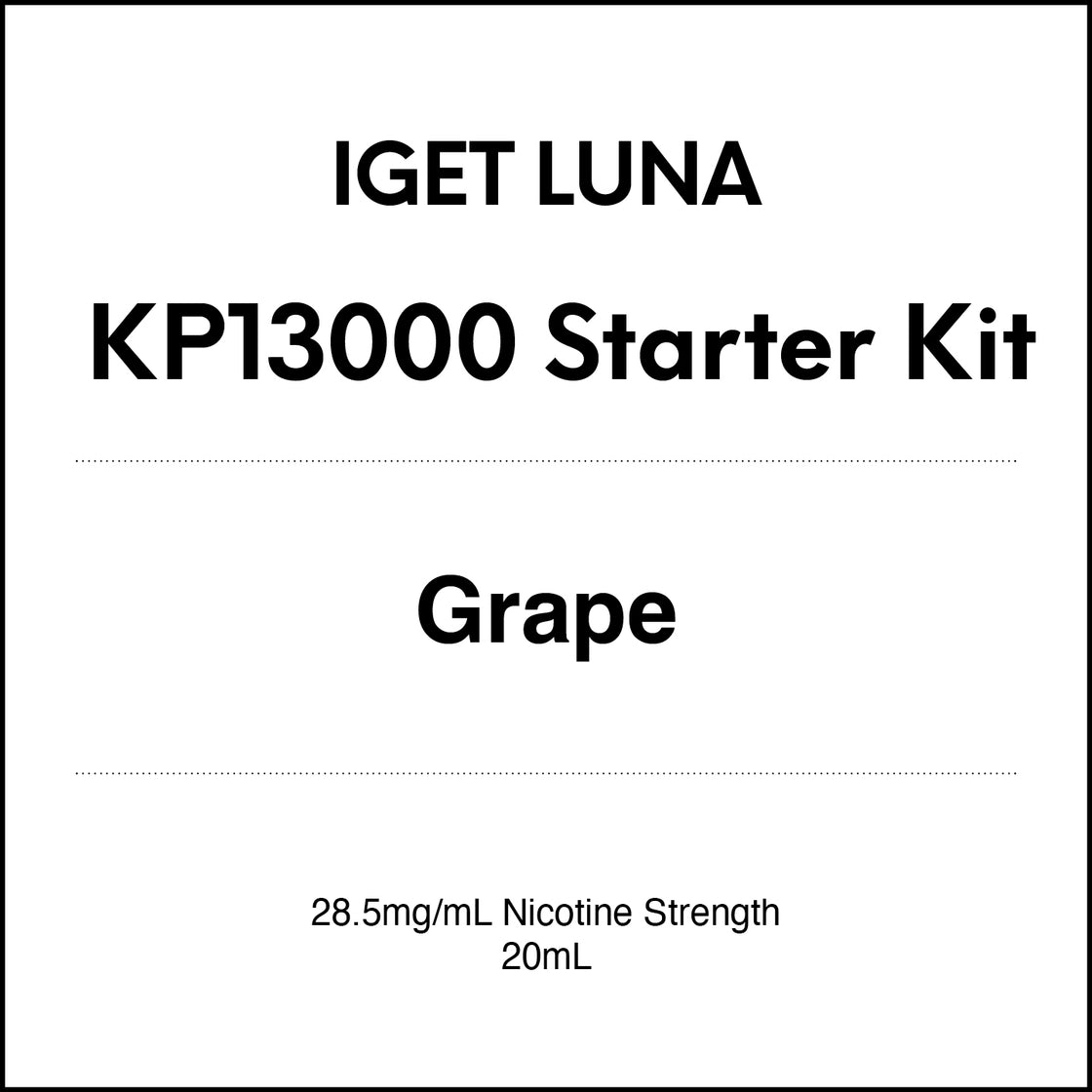 IGET Luna KP13000 Starter Kit - Grape