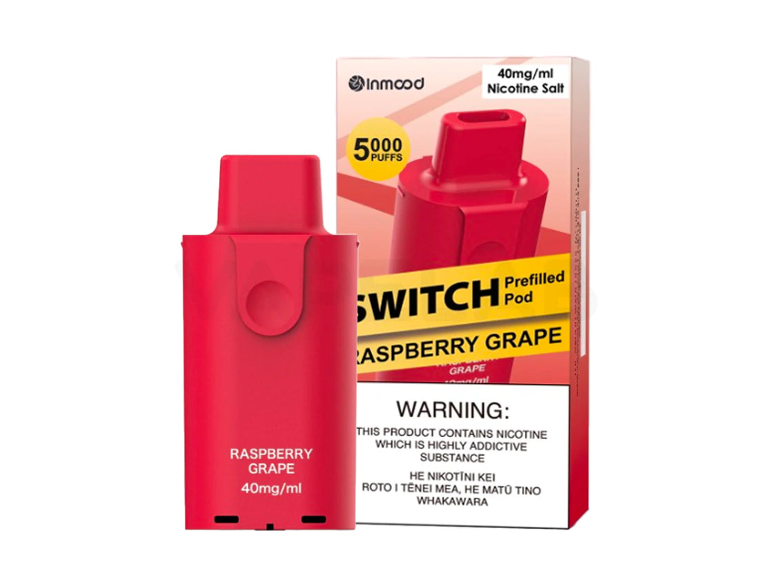 Inmood SWITCH Prefilled Pod - Raspberry Grape 13.5ml (5000 PUFFS) - VapeTrend NZ