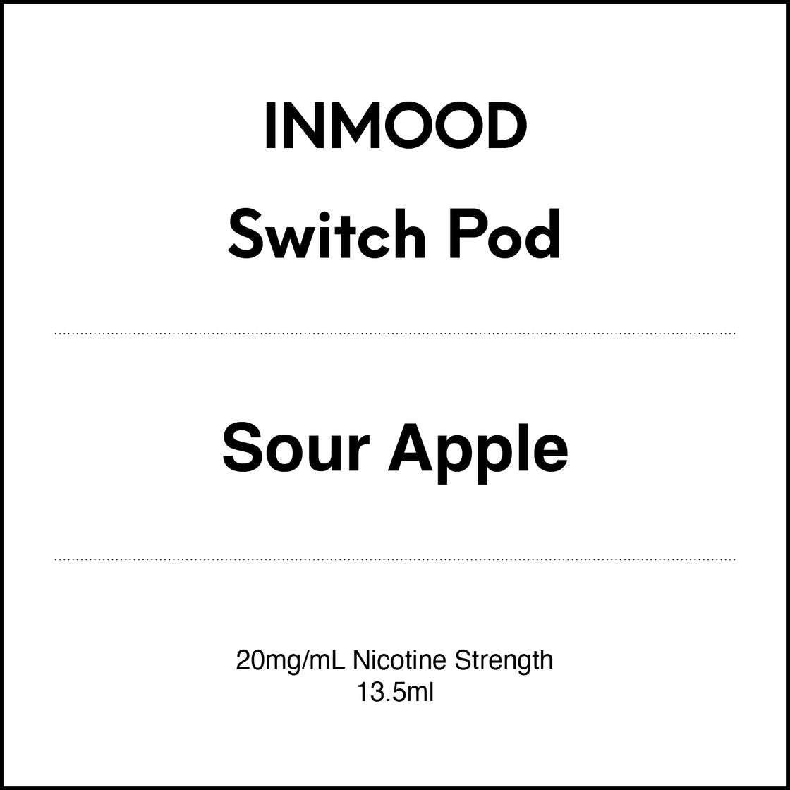 Inmood SWITCH Prefilled Pod - Sour Apple 13.5ml