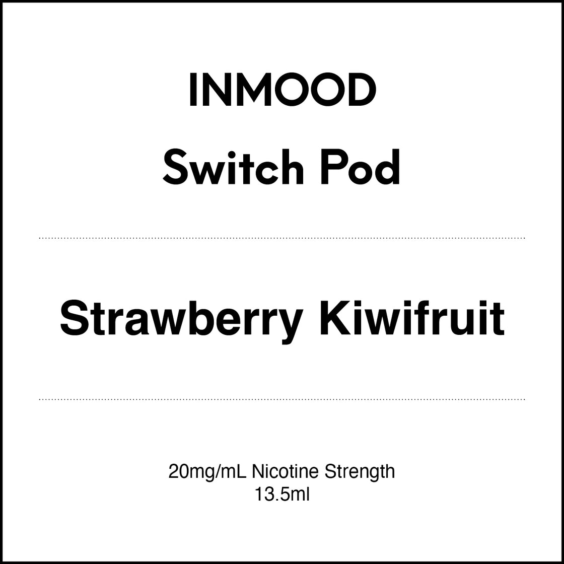 Inmood SWITCH Prefilled Pod -  Strawberry Kiwifruit 13.5ml