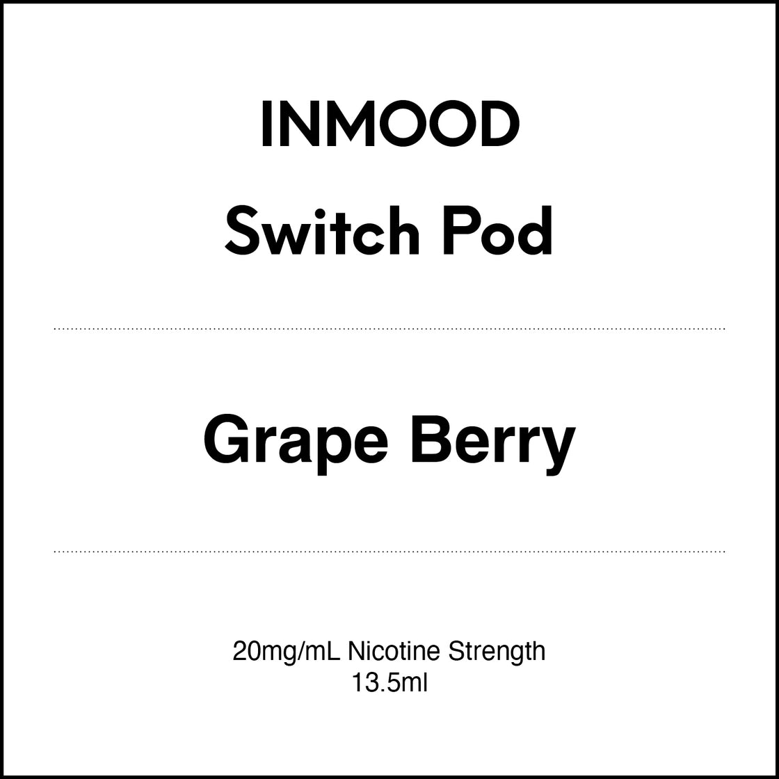 Inmood SWITCH Prefilled Pod - Grape Berry 13.5ml