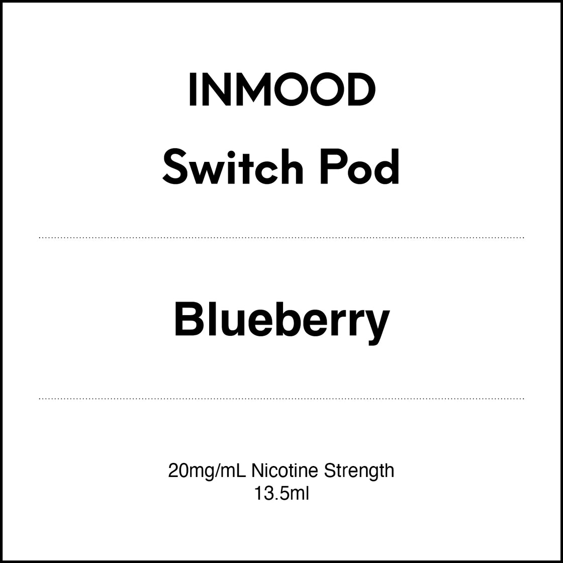 Inmood SWITCH Prefilled Pod - Blueberry 13.5ml