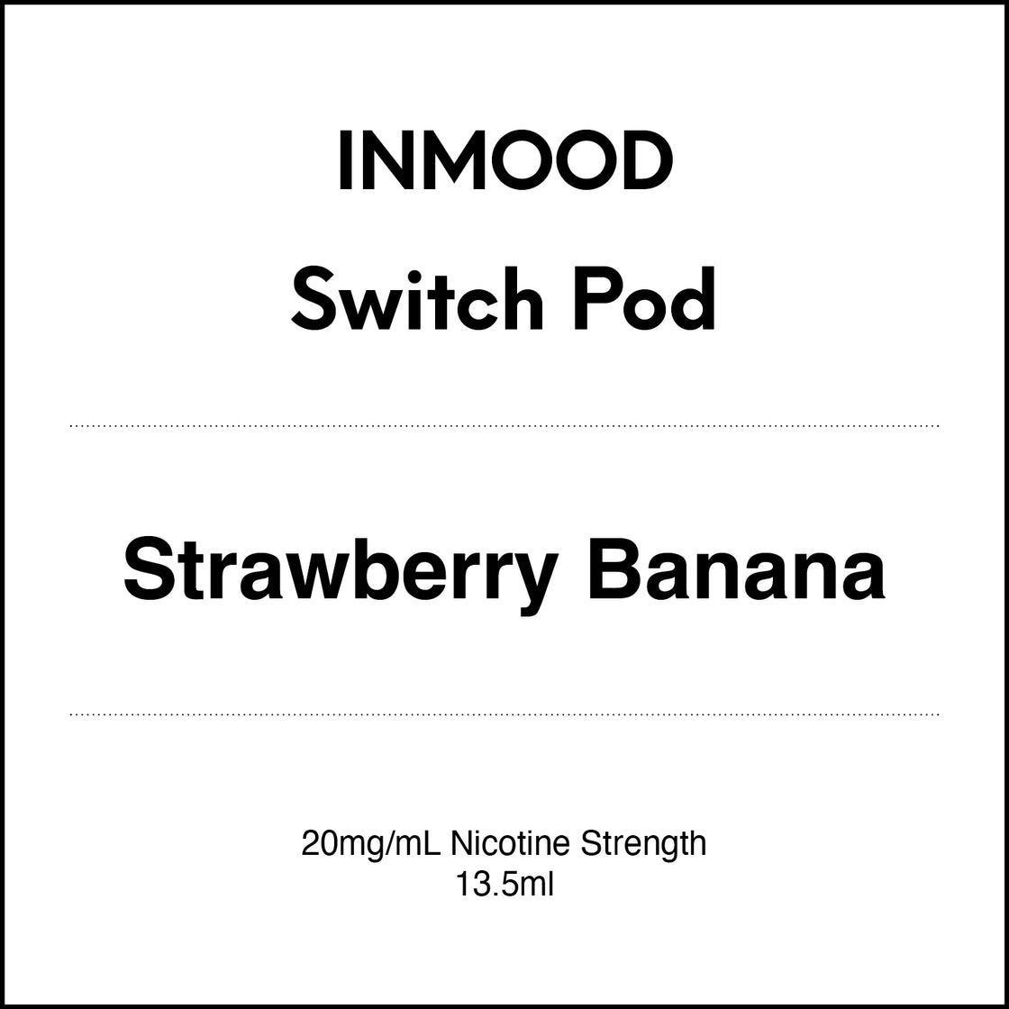 Inmood SWITCH Prefilled Pod -  Strawberry Banana 13.5ml