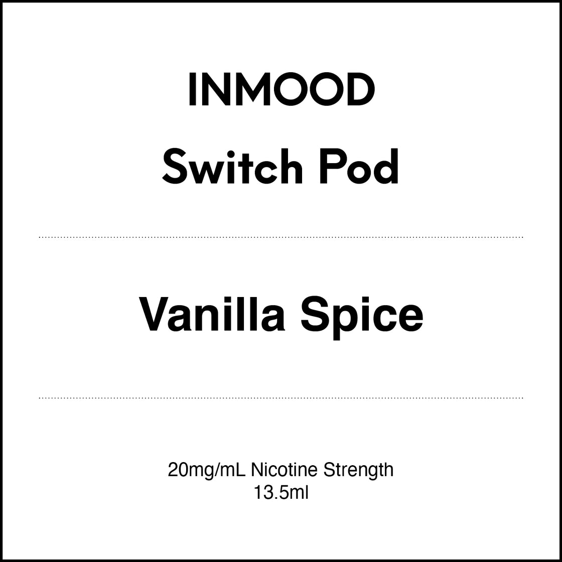 Inmood SWITCH Prefilled Pod - Vanilla Spice 13.5ml