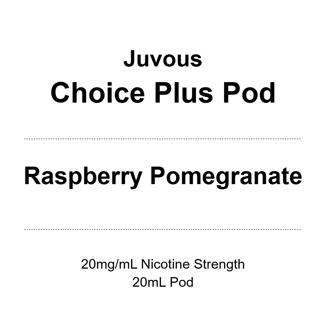 Juvous Choice Plus Vape Pod 20ml - Raspberry Pomegranate