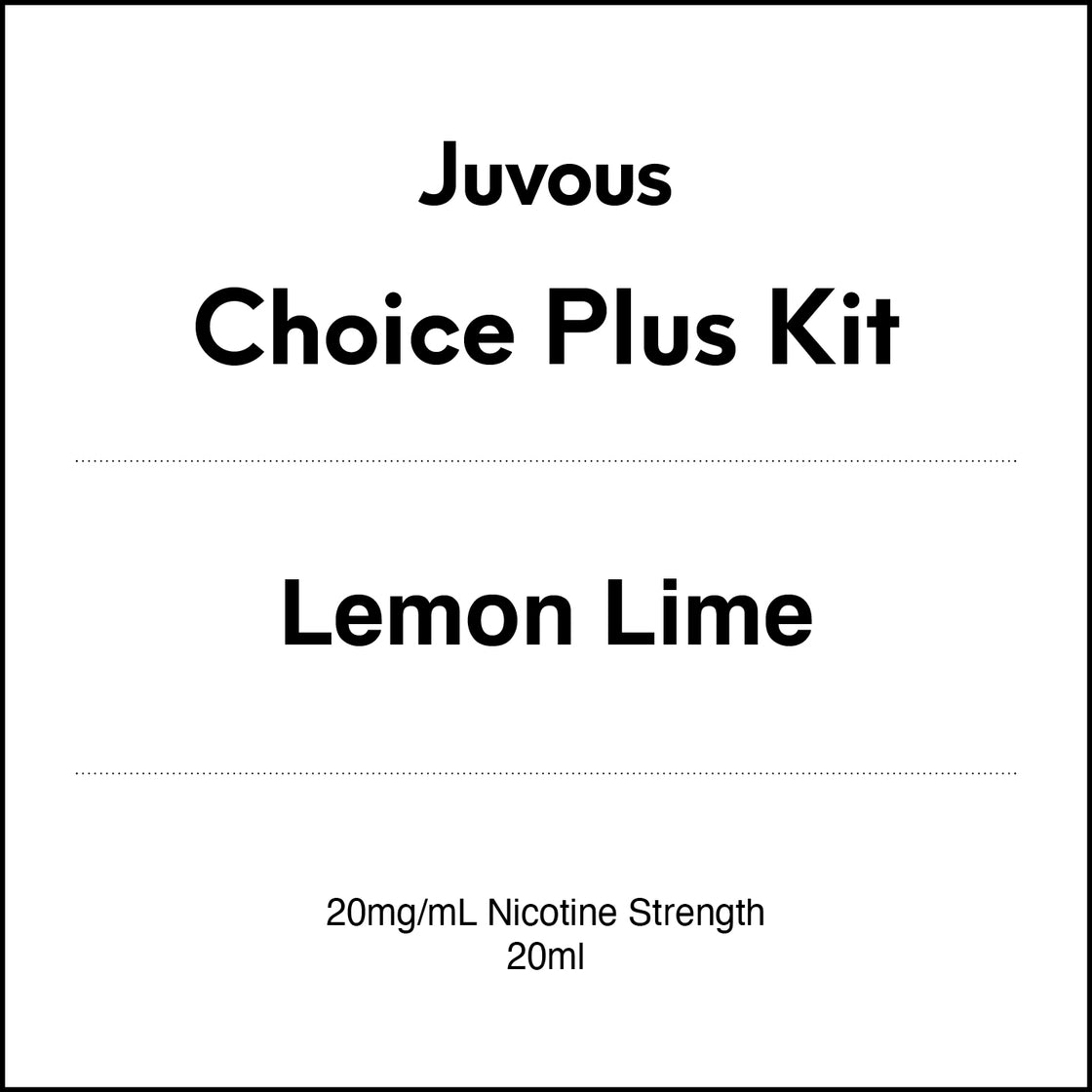 Juvous Choice Plus Vape Kit 20ml - Lemon Lime