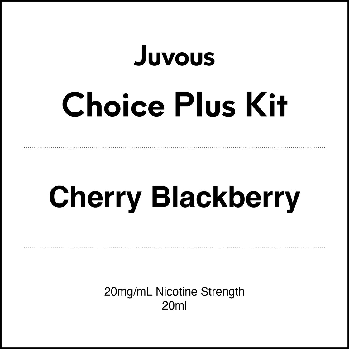 Juvous Choice Plus Vape Kit 20ml - Cherry Blackberry