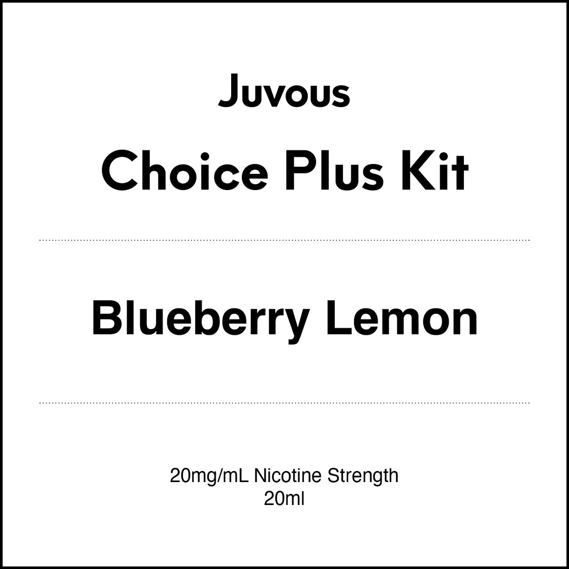 Juvous Choice Plus Vape Kit 20ml - Blueberry Lemon