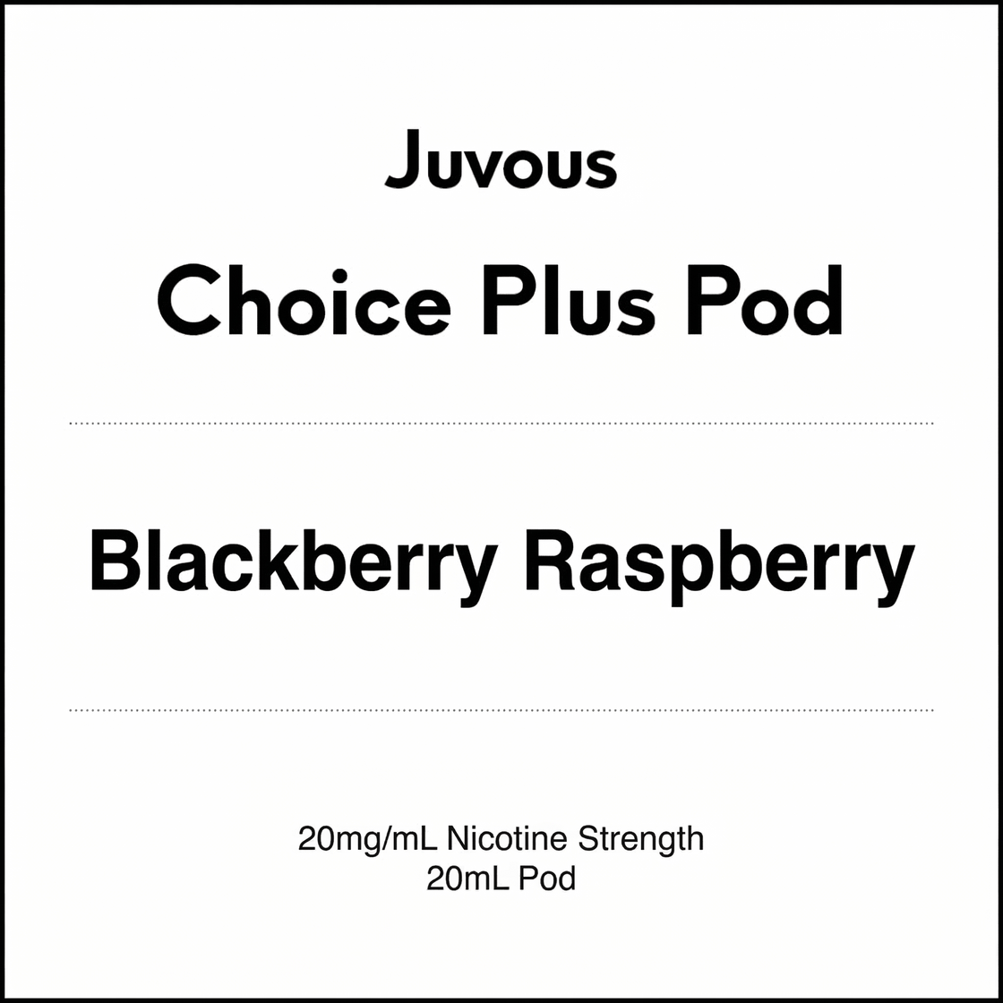 Juvous Choice Plus Vape Pod 20ml - Blackberry Raspberry