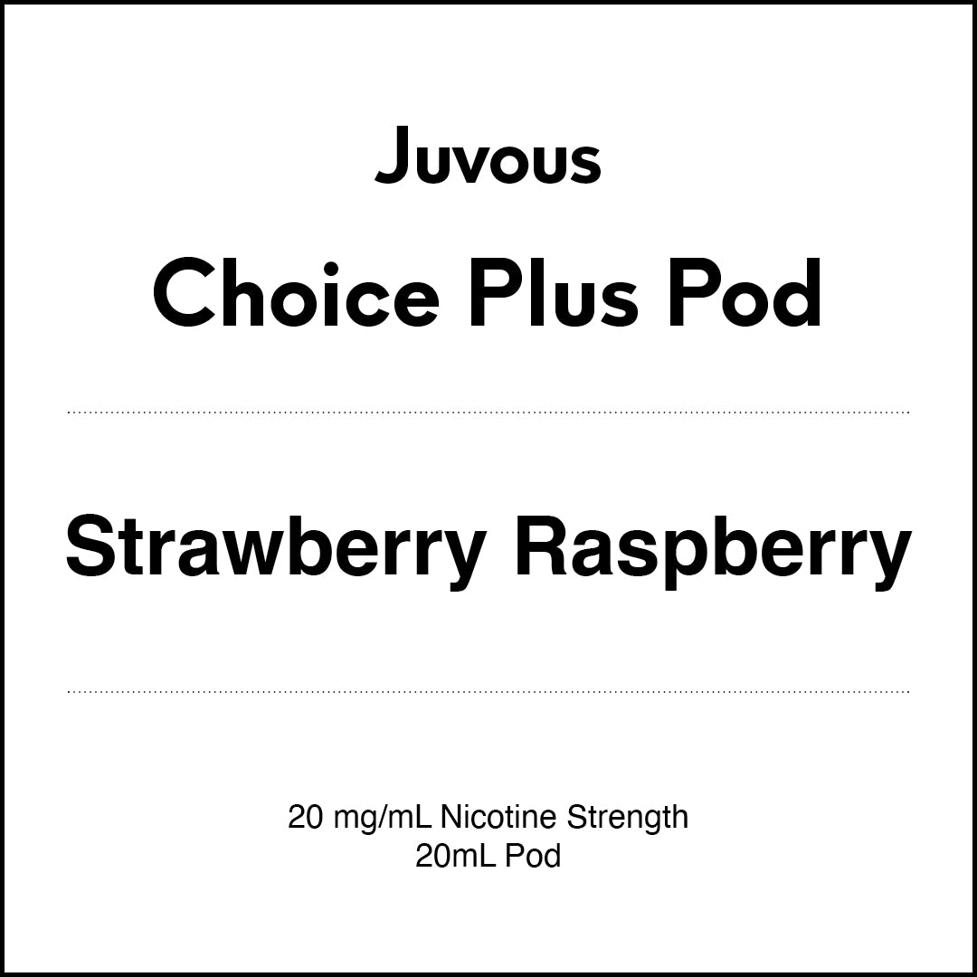 Juvous Choice Plus Vape Pod 20ml - Strawberry Raspberry