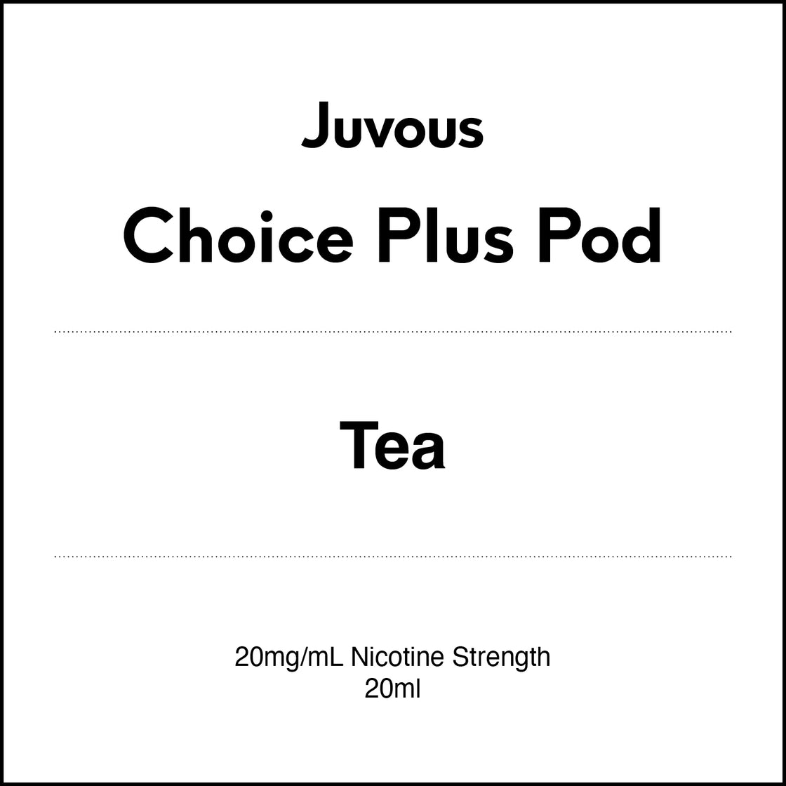 Juvous Choice Plus Vape Pod 20ml - Tea