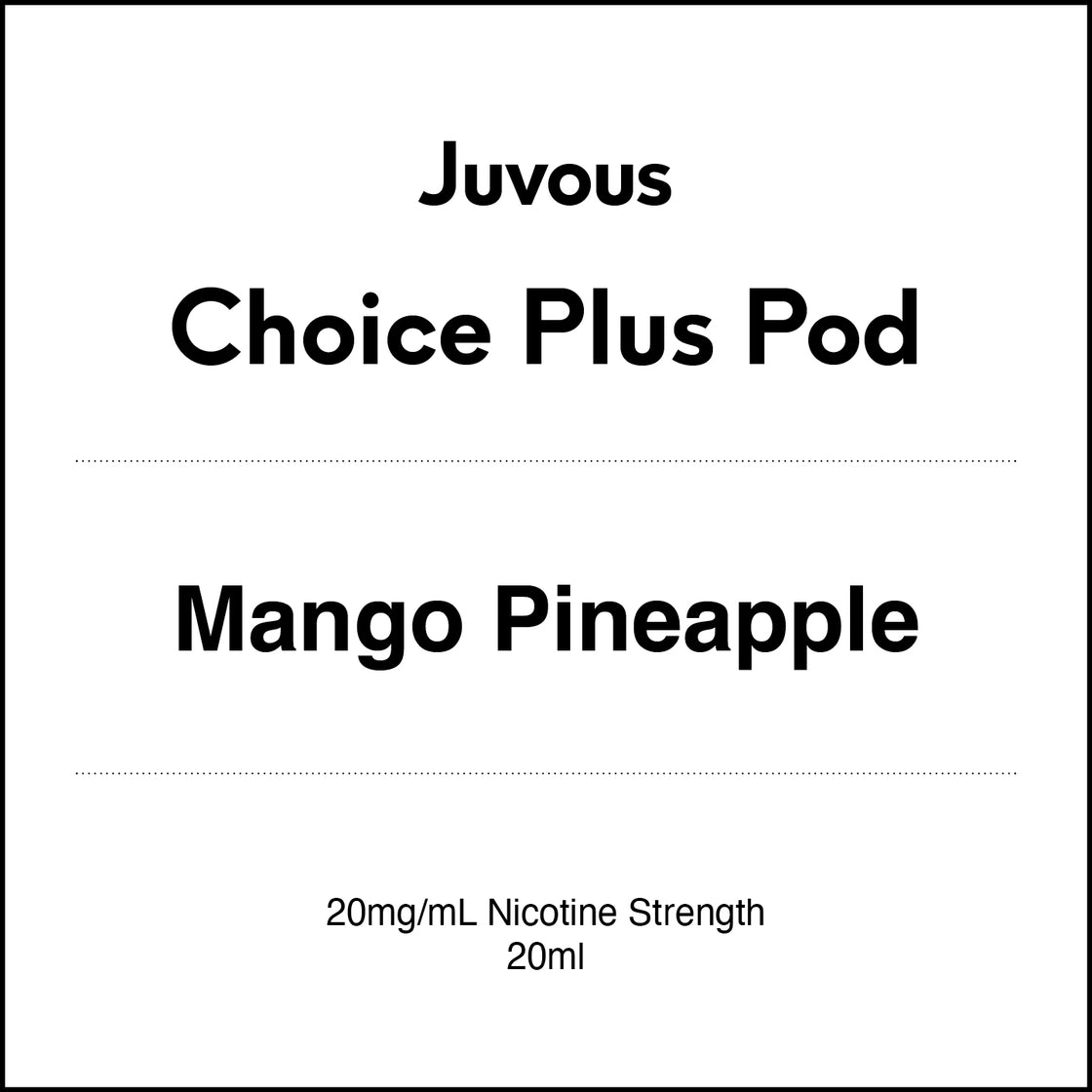 Juvous Choice Plus Vape Pod 20ml - Mango Pineapple