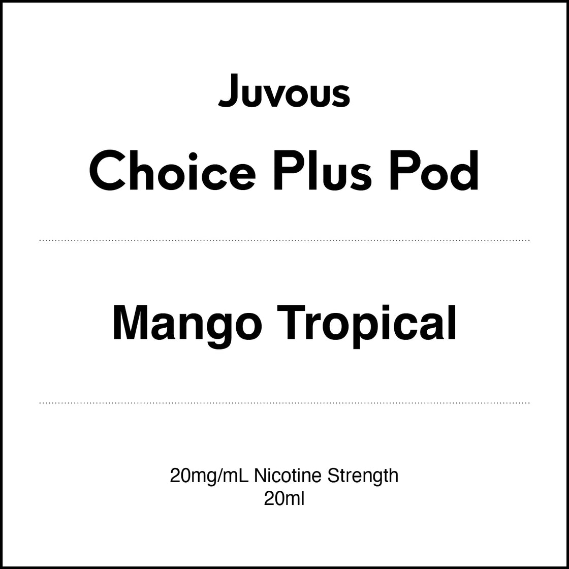 Juvous Choice Plus Vape Pod 20ml - Mango Tropical