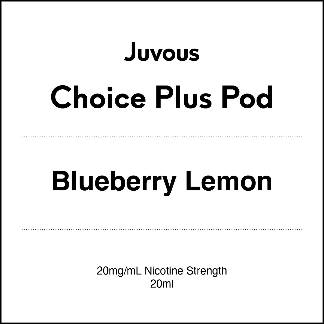 Juvous Choice Plus Vape Pod 20ml - Blueberry Lemon
