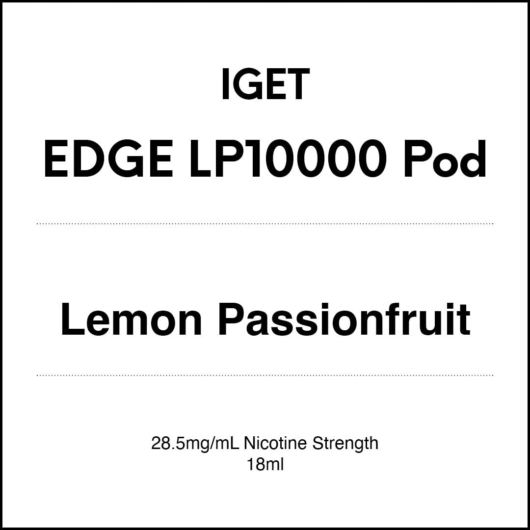 IGET EDGE LP10000 - Lemon Passionfruit Pod 18ml (10000 Puffs) in VapeTrend NZ
