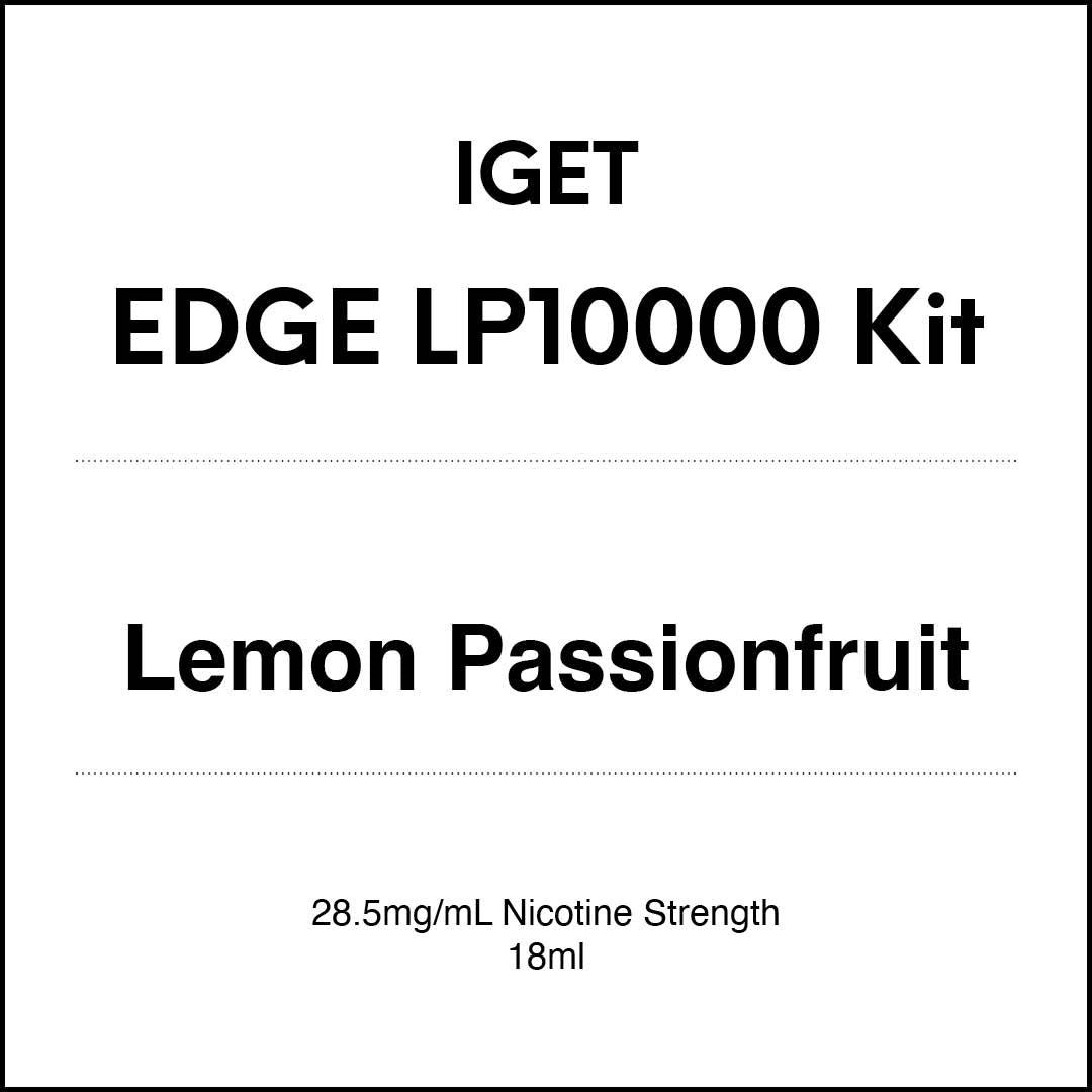 IGET EDGE LP10000 - Lemon Passionfruit Kit 18ml (10000 Puffs) in VapeTrend NZ