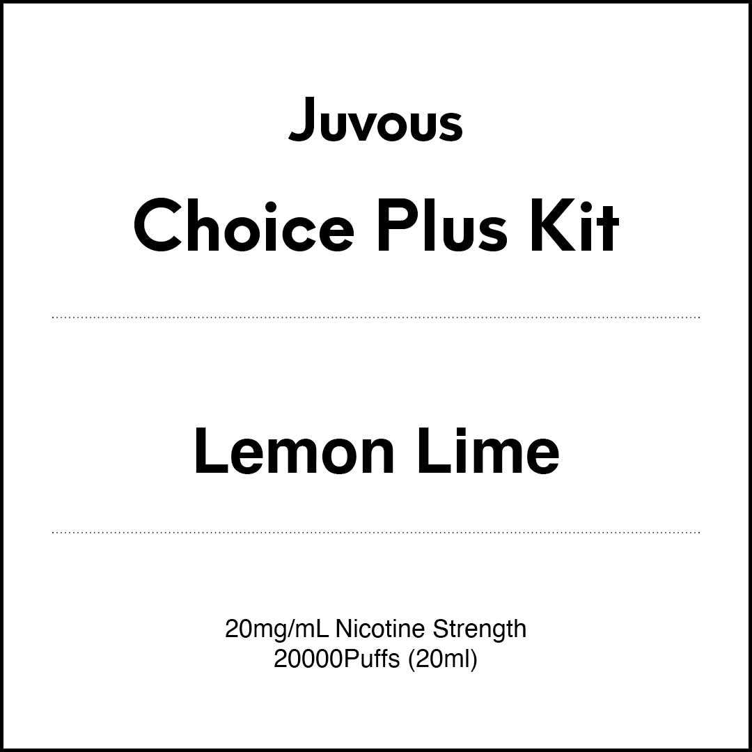 Juvous Choice Plus Vape Kit 20ml - Lemon Lime (20000 Puffs)