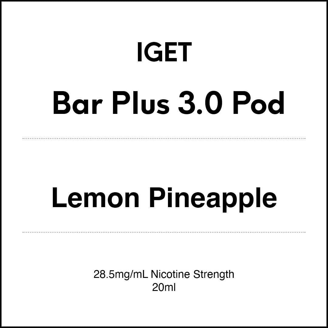 IGET Bar Plus 3.0 Replacement Pod -  Lemon Pineapple 20ml (10000 puffs)
