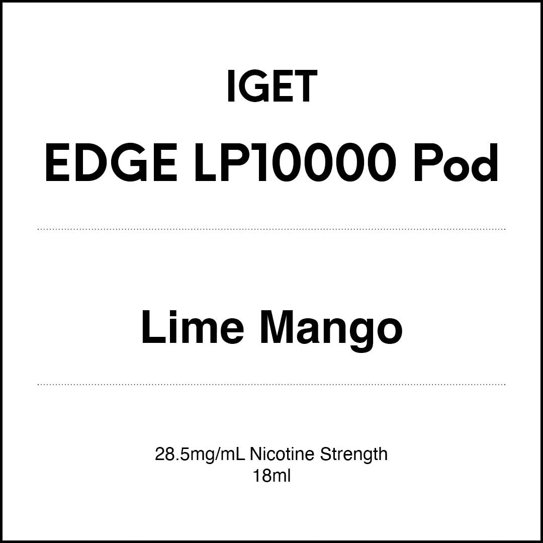 IGET EDGE LP10000 - Lime Mango Pod 18ml (10000 Puffs) in VapeTrend NZ