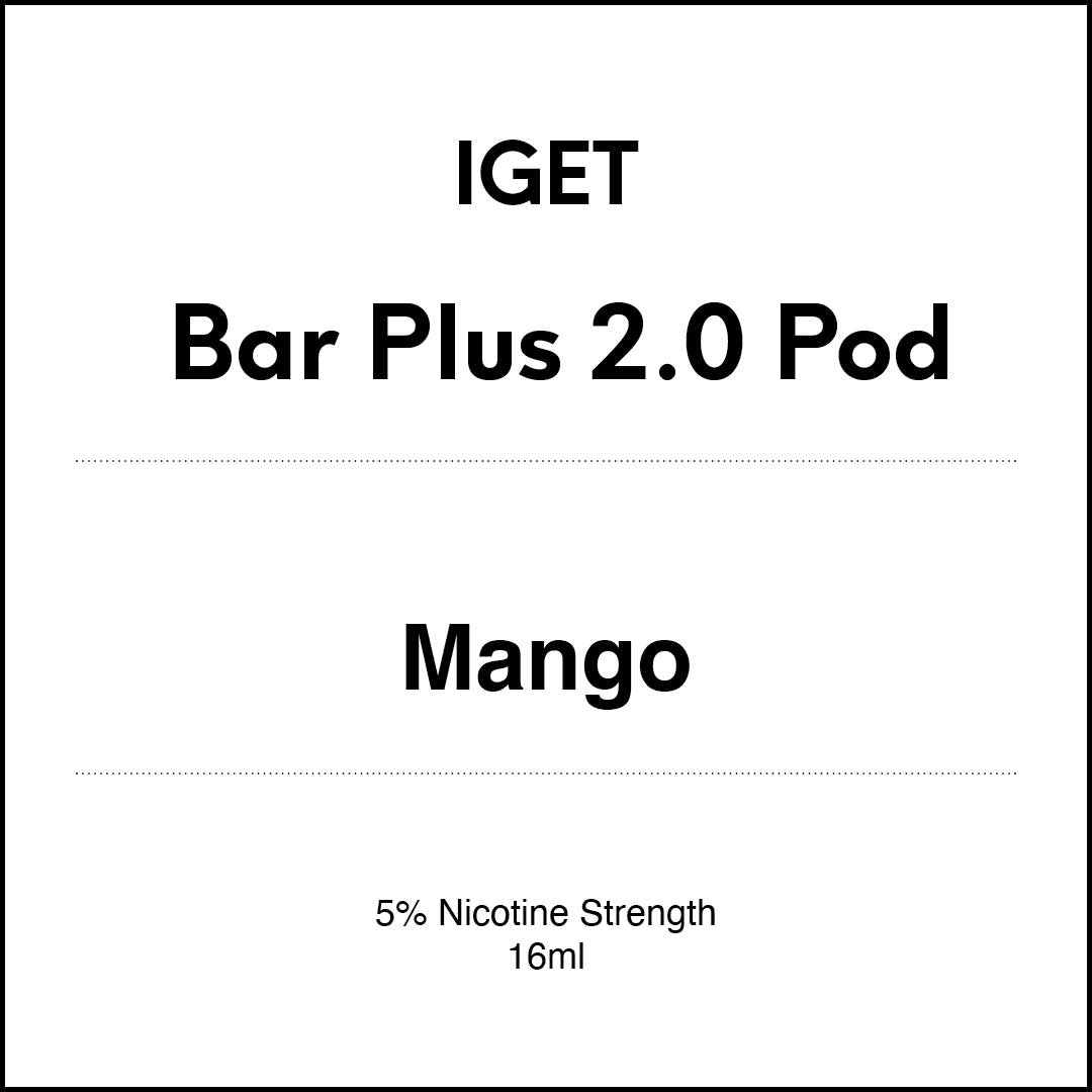 VapeTrend NZ's IGET Bar Plus 2.0 Pod - Mango 16ml