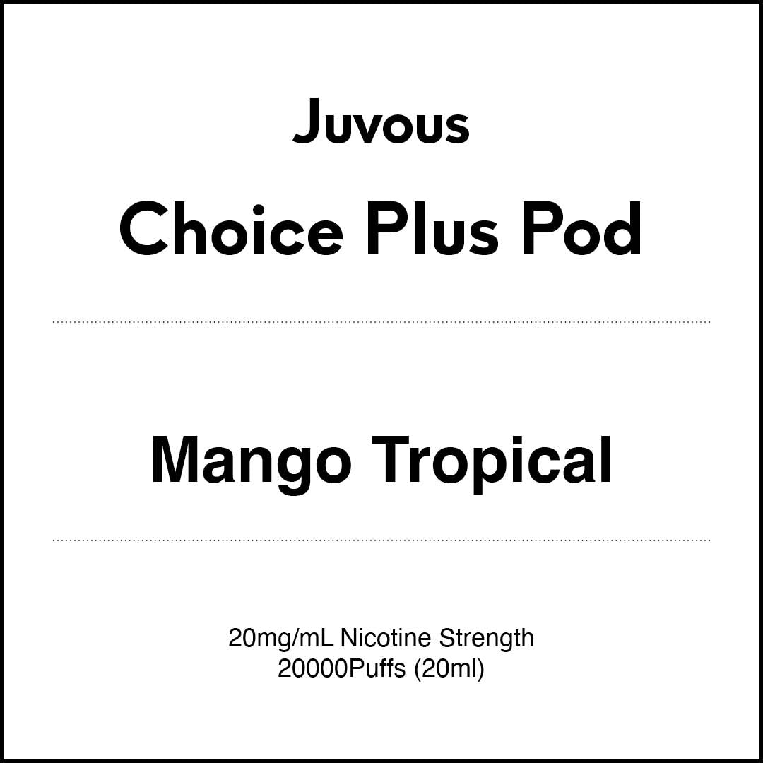 Juvous Choice Plus Vape Pod 20ml - Mango Tropical (20000 Puffs)
