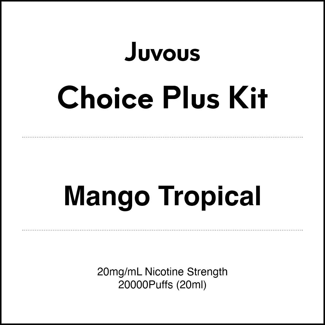 Juvous Choice Plus Vape Kit 20ml - Mango Tropical (20000 Puffs)