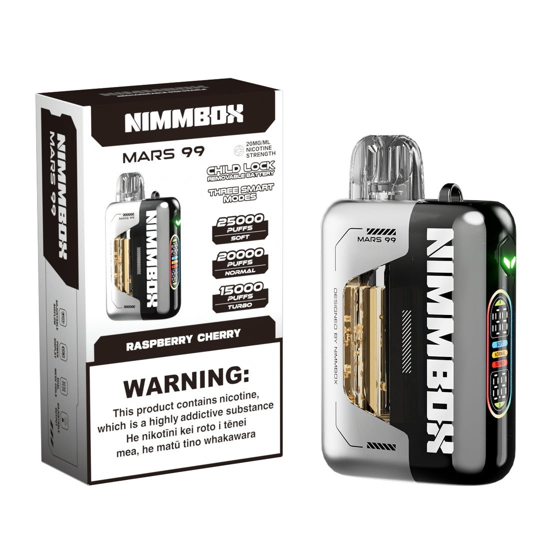 NIMMBOX MARS 99 25000 Puffs - Raspberry Cherry