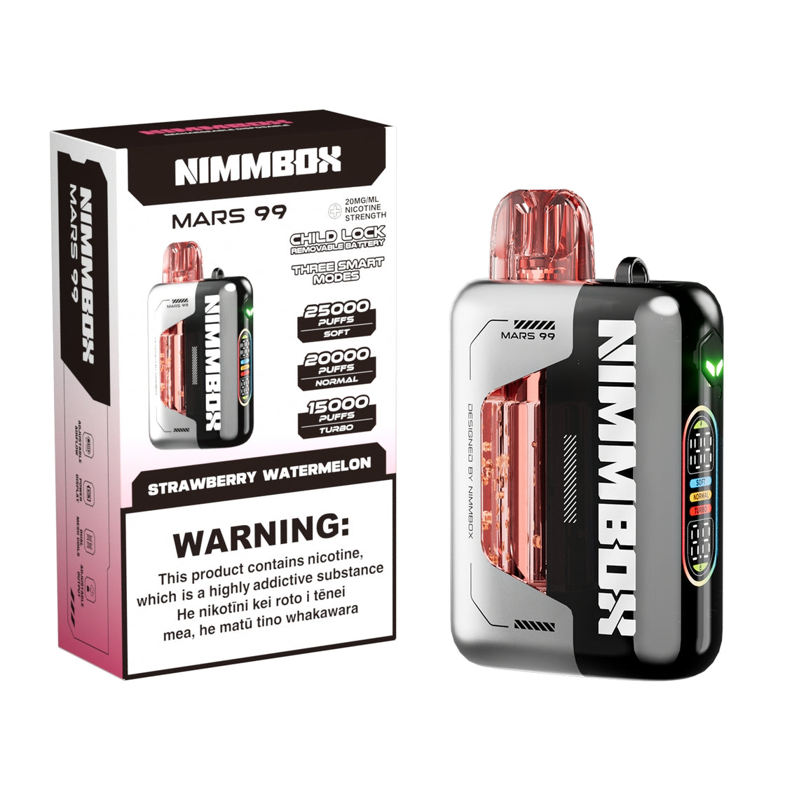 NIMMBOX MARS 99 25000 Puffs - Strawberry Watermelon