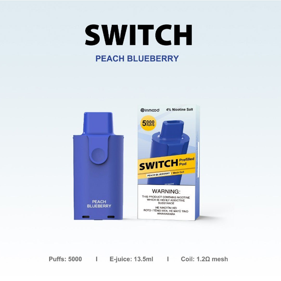 Inmood SWITCH Prefilled Pod -  Peach Blueberry 13.5ml (5000 PUFFS)