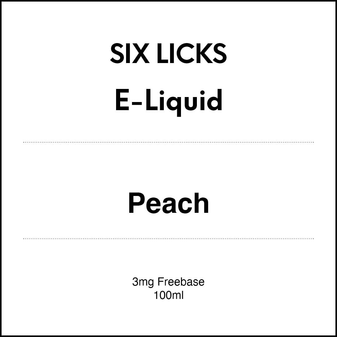 SIX LICKS E-LIQUID - Peach 100ml