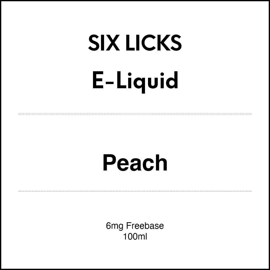SIX LICKS E-LIQUID - Peach 100ml