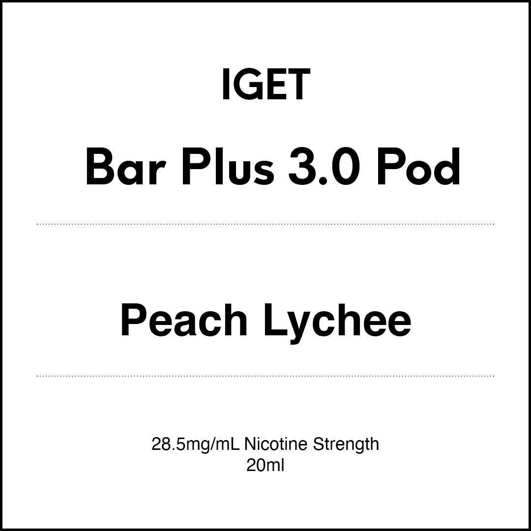 VapeTrend NZ's IGET Bar Plus 3.0 Pod - Peach Lychee 20ml