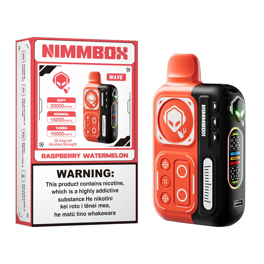 NIMMBOX Wave Starter Kit 20000 Puffs - Raspberry Watermelon