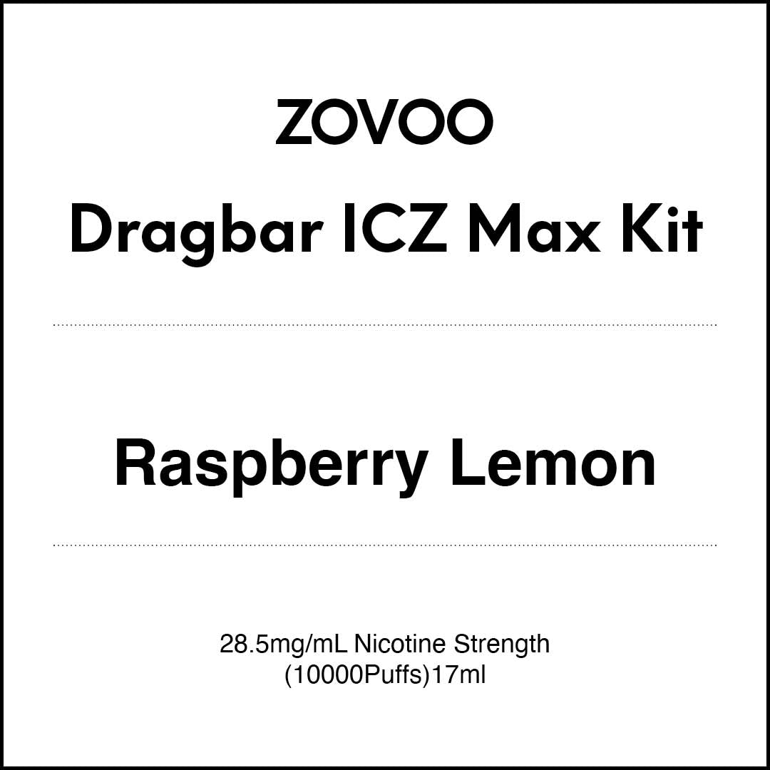 Zovoo Dragbar ICZ Max Starter Kit - Raspberry Lemon (10000 Puff)