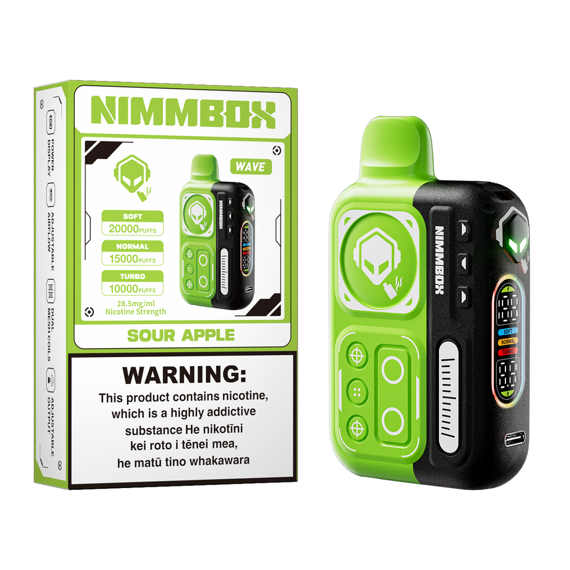 NIMMBOX Wave Starter Kit 20000 Puffs - Sour Apple