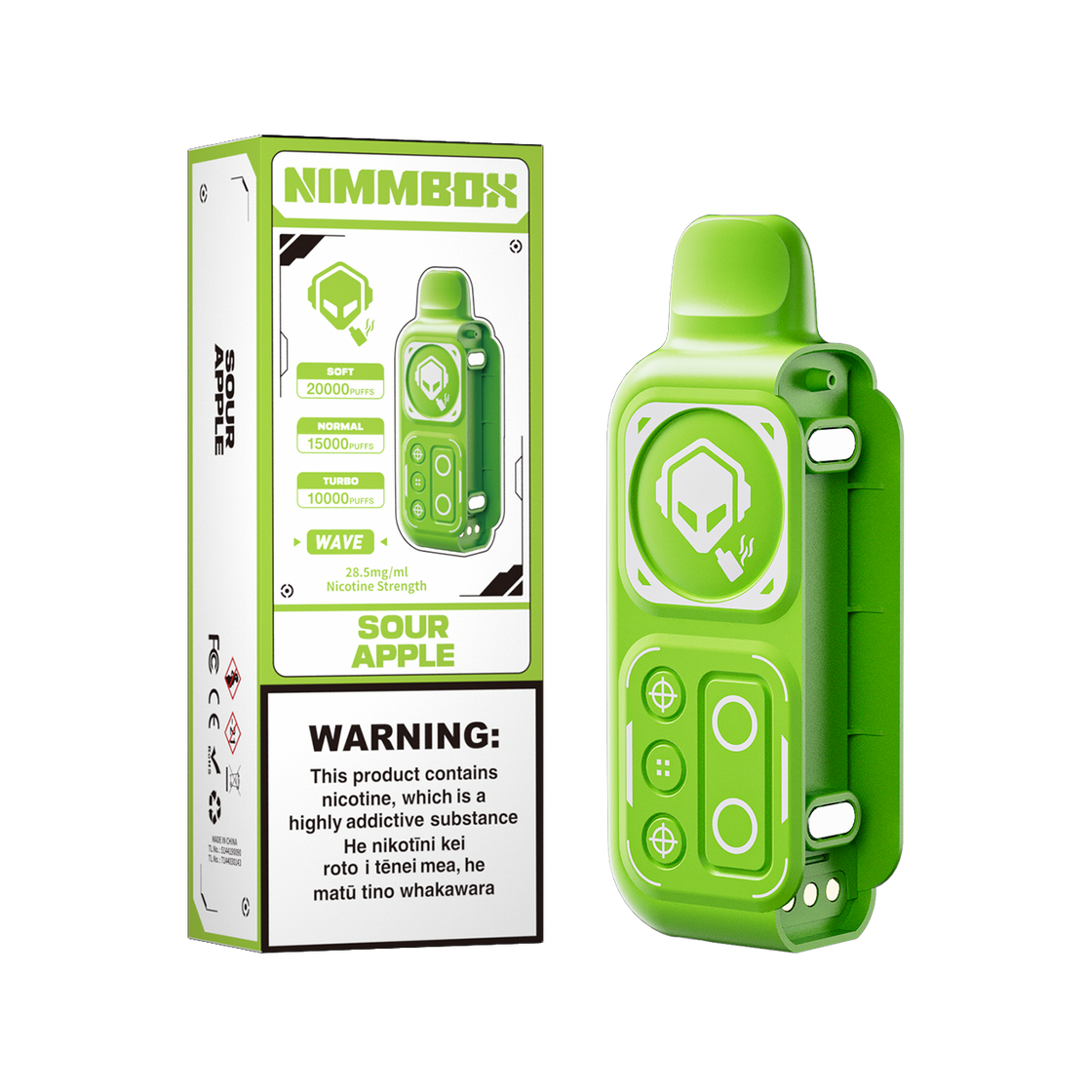 NIMMBOX Wave 20000 Puffs Prefilled Pod - Sour Apple