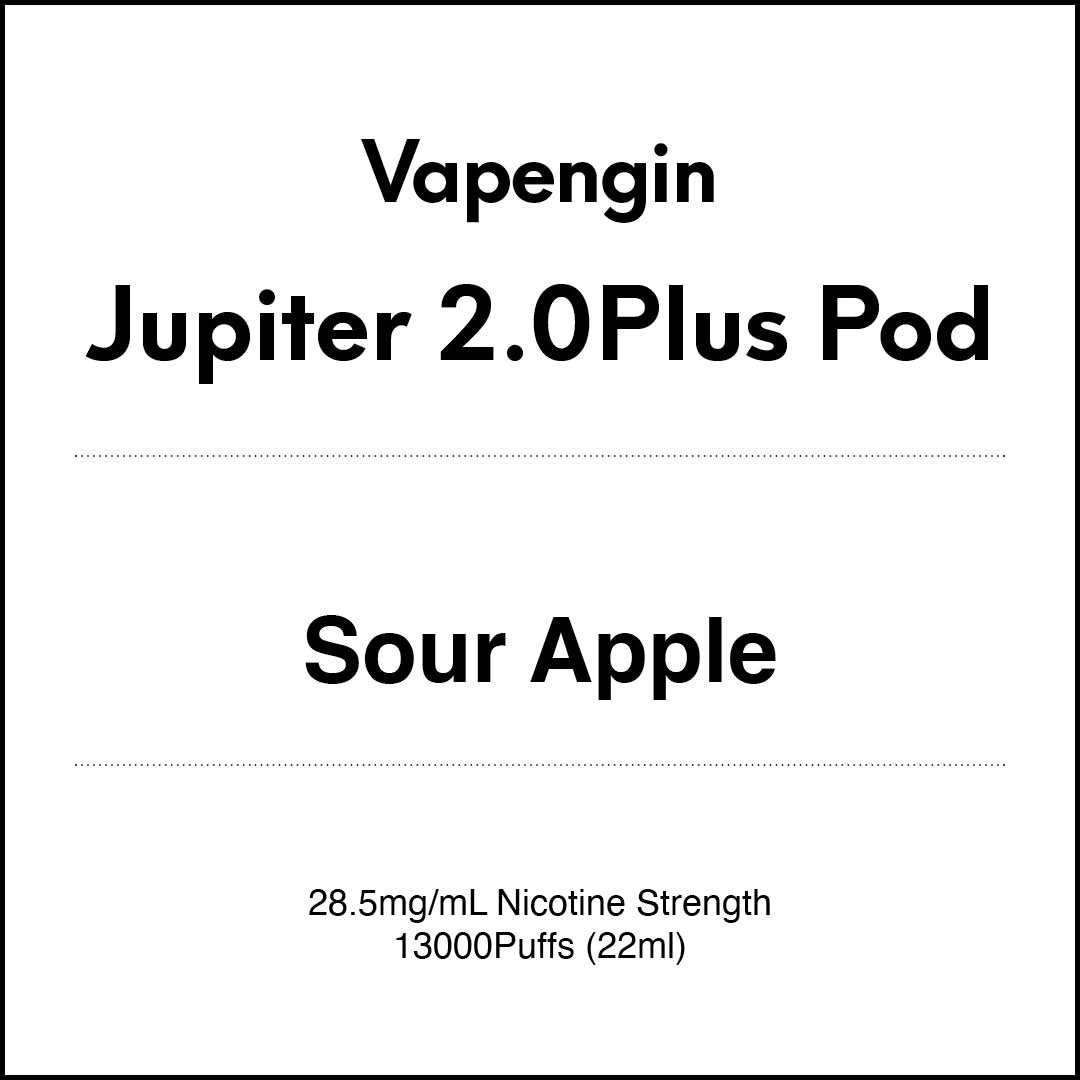 Vapengin Jupiter 2.0 Pod System (Child Lock) 13000 Puff POD - Sour Apple