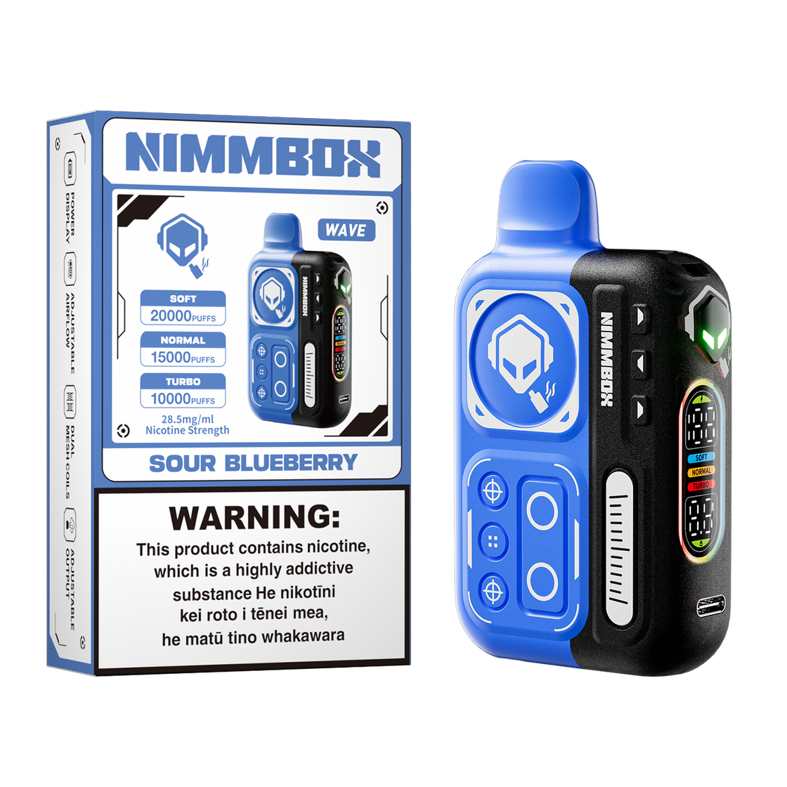 NIMMBOX Wave Starter Kit 20000 Puffs - Sour Blueberry