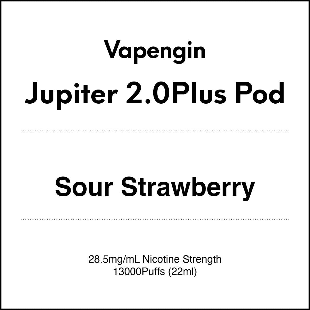 VapeTrend NZ's Vapengin Jupiter 2.0 Pods - Sour Strawberry 22ml