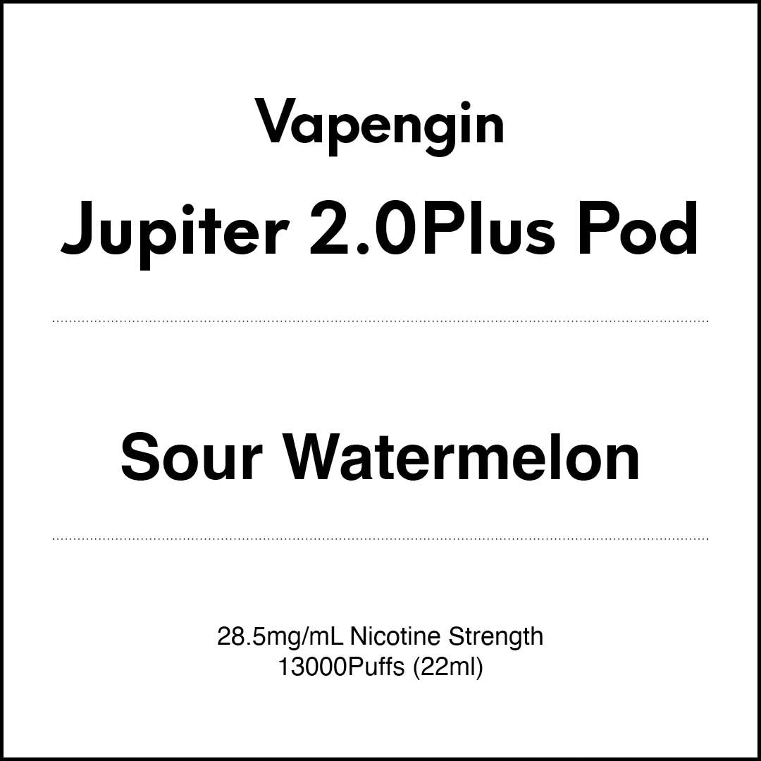 VapeTrend NZ's Vapengin Jupiter 2.0 Pods - Sour Watermelon 22ml