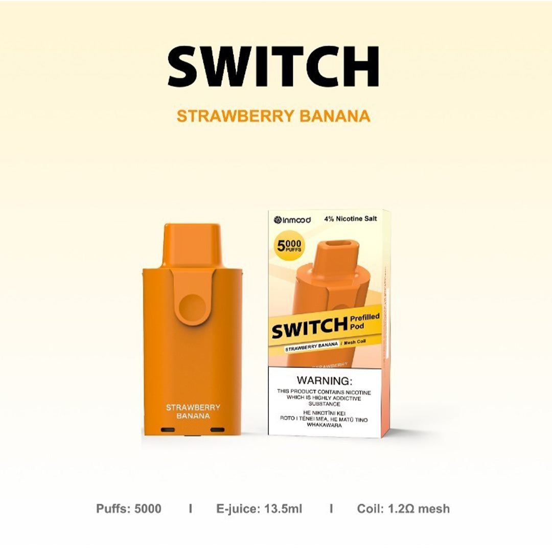 Inmood SWITCH Prefilled Pod -  Strawberry Banana 13.5ml (5000 PUFFS)