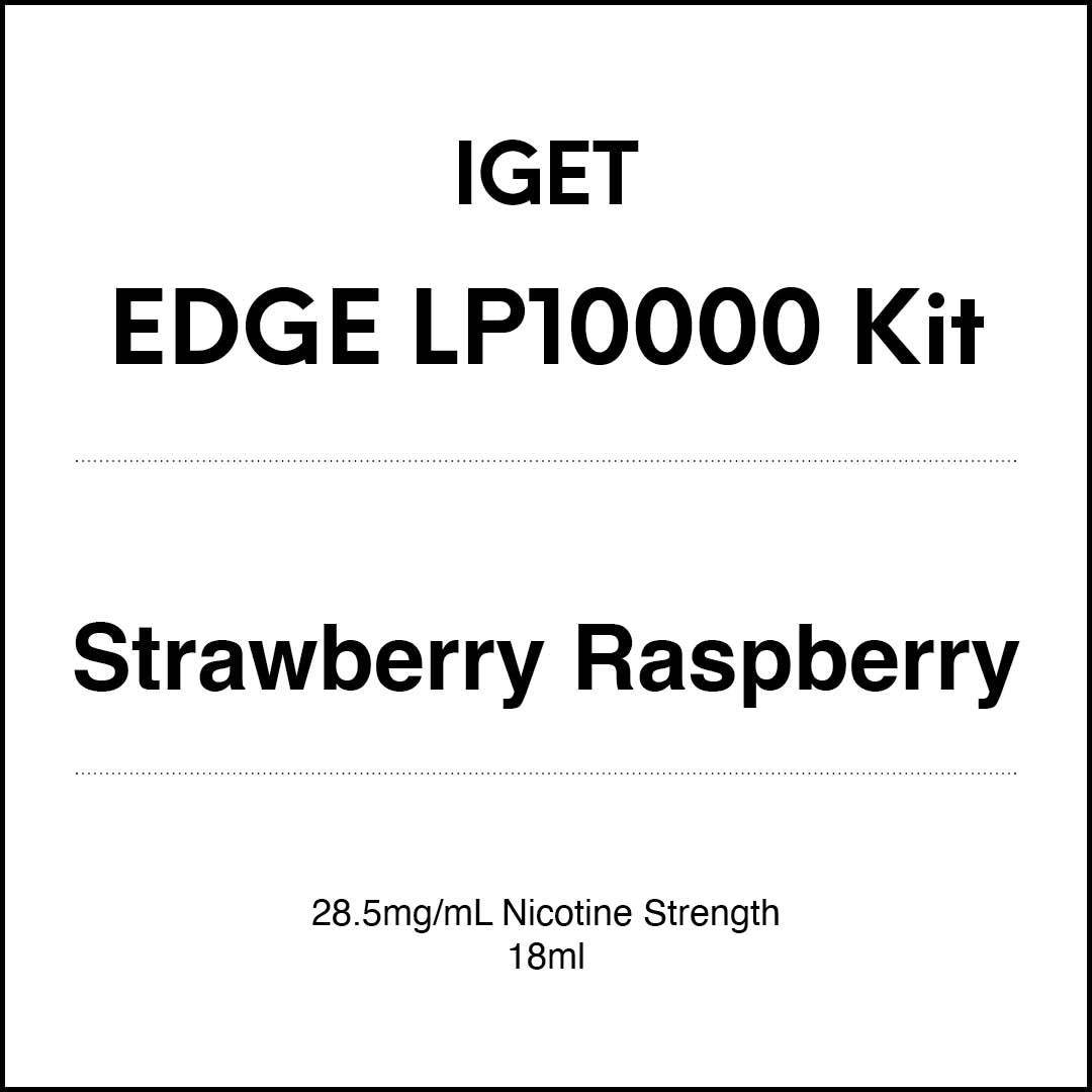 IGET EDGE LP10000 - Strawberry Raspberry Kit 18ml (10000 Puffs) in VapeTrend NZ