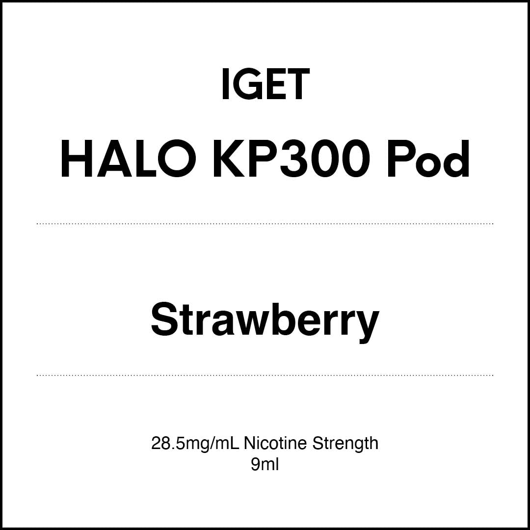 IGET HALO KP300 Pod - Strawberry 9ml 3000 puffs