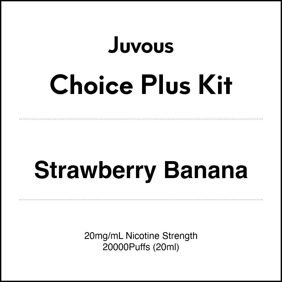 Juvous Choice Plus Vape Kit 20ml - Strawberry Banana (20000 Puffs)