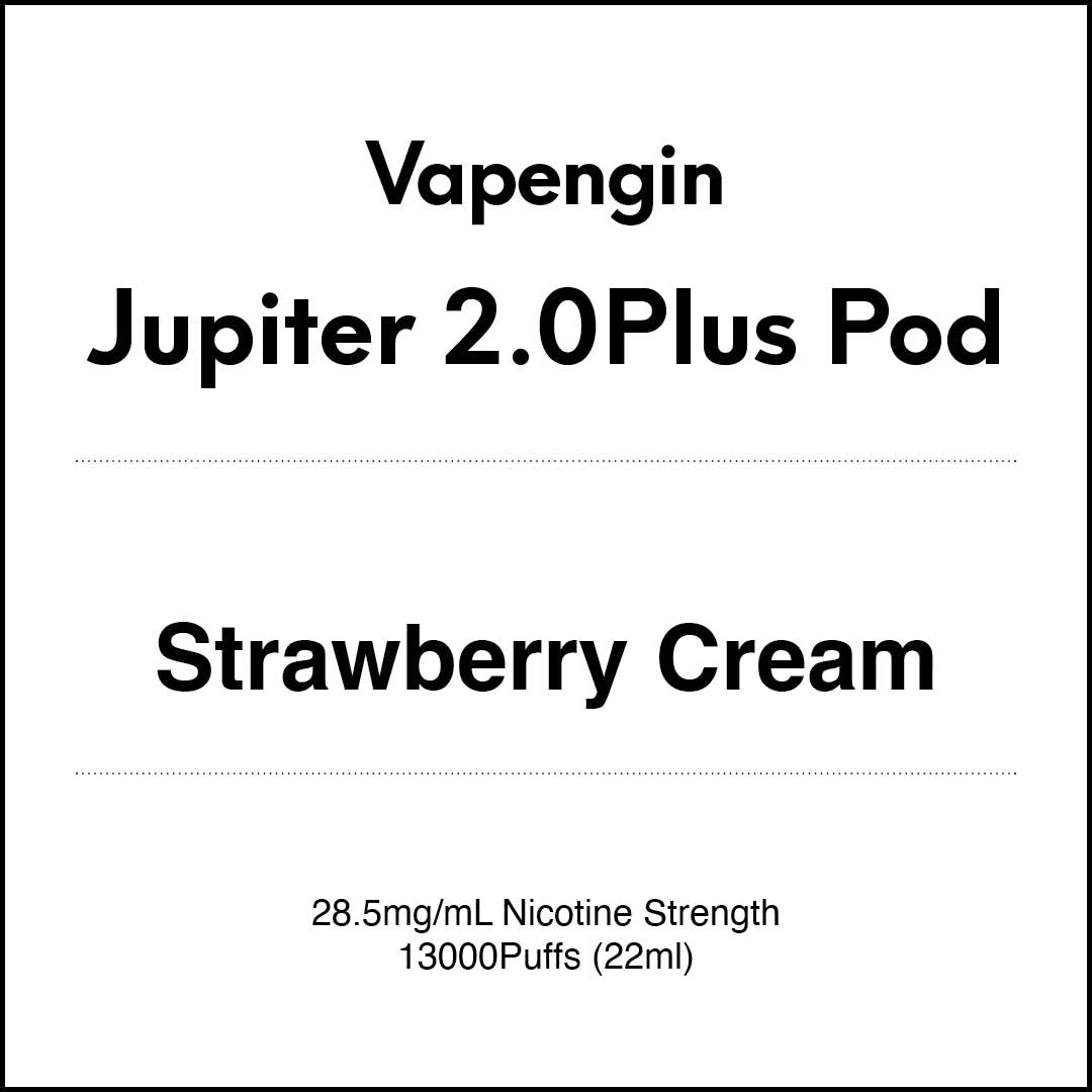 Vapengin Jupiter 2.0 Pod System (Child Lock) 13000 Puff POD - Strawberry Cream