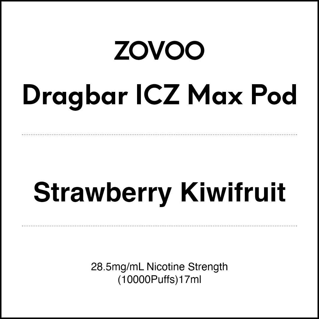 Zovoo Dragbar ICZ Max Prefilled Pod - Strawberry Kiwifruit 17ml (10000 puffs)