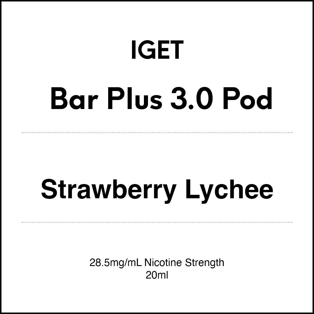 IGET Bar Plus 3.0 Replacement Pod -  Strawberry Lychee 20ml (10000 puffs)