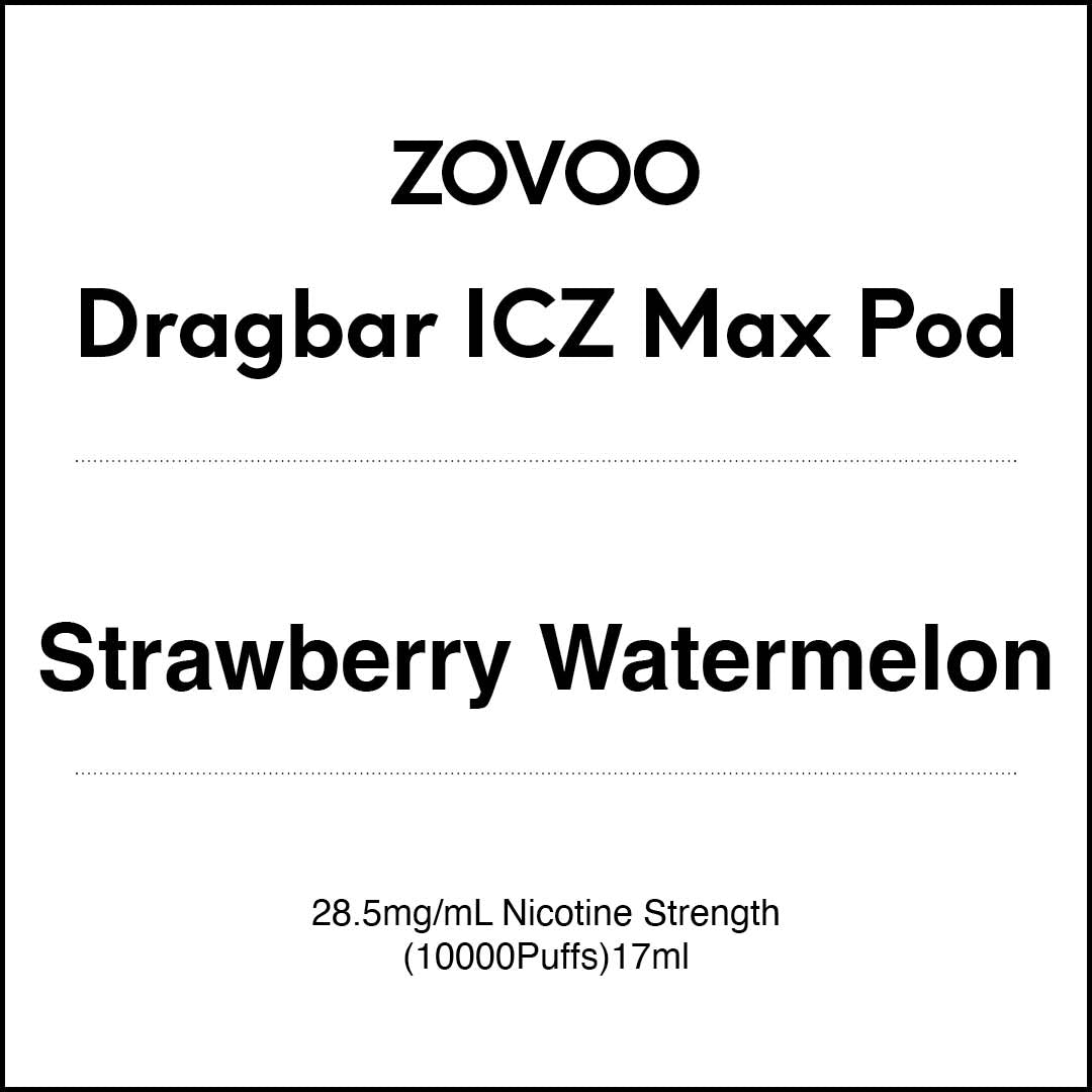 Zovoo Dragbar ICZ Max Prefilled Pod - Strawberry Watermelon (10000 puffs)