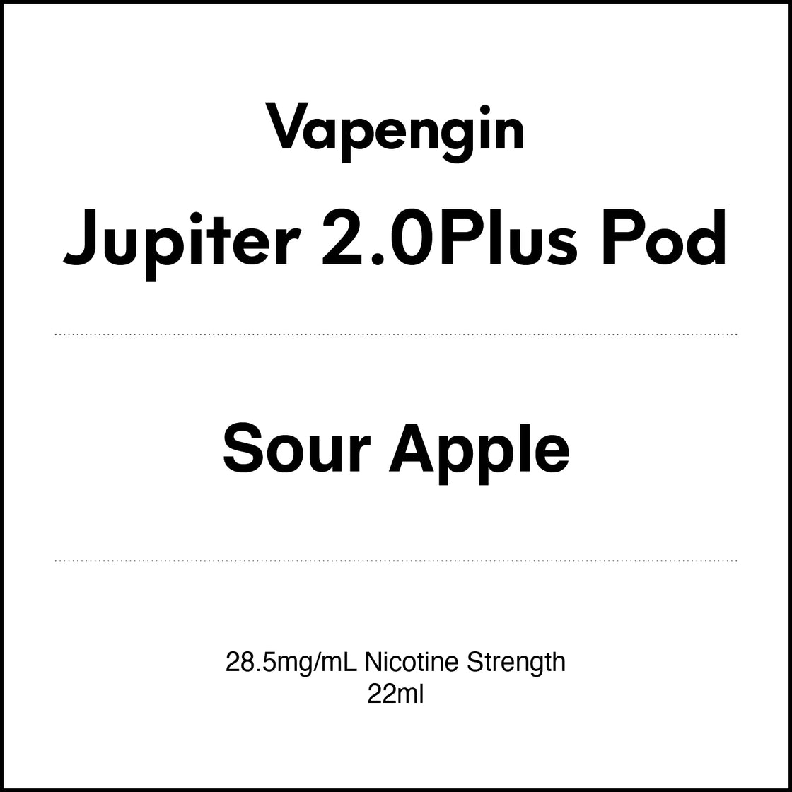 Vapengin Jupiter 2.0 Plus Pod - Sour Apple