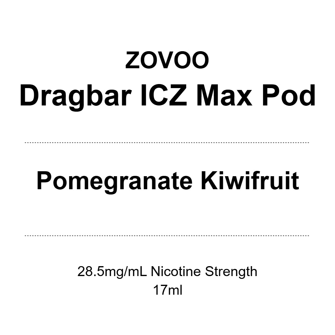 Zovoo Dragbar ICZ Max Prefilled Pod - Pomegranate Kiwifruit